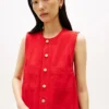 Patch Pocket Denim Shift Mini Dress Patch Pocket Denim Shift Mini Dress
