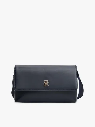 Pebbled Flap Crossbody Bag