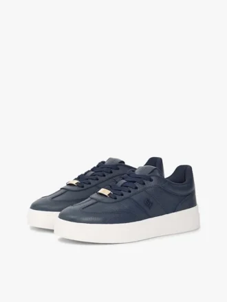 Pebbled Leather Court Sneaker