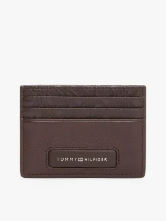 Pebbled Leather Monogram Card Holder