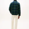 Plaid Wool-Blend Padded Shirt Jacket