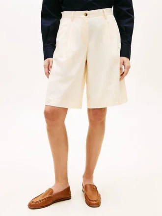 Pleated Poplin Short