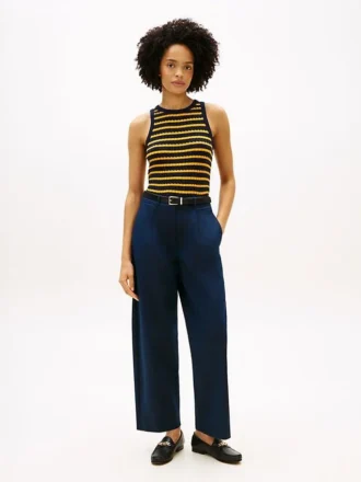 Pleated Twill Barrel Chino