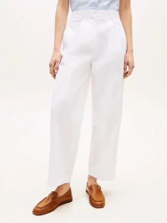 Pleated Twill Barrel Chino