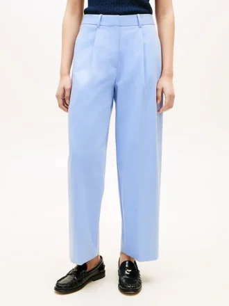 Pleated Twill Barrel Chino