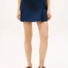 Pleated Twill Mini Skirt