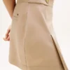 Pleated Twill Mini Skirt
