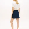 Pleated Twill Mini Skirt
