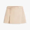 Pleated Twill Mini Skirt
