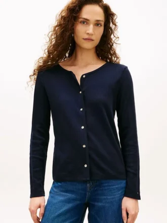 Pointelle T-Shirt Cardigan