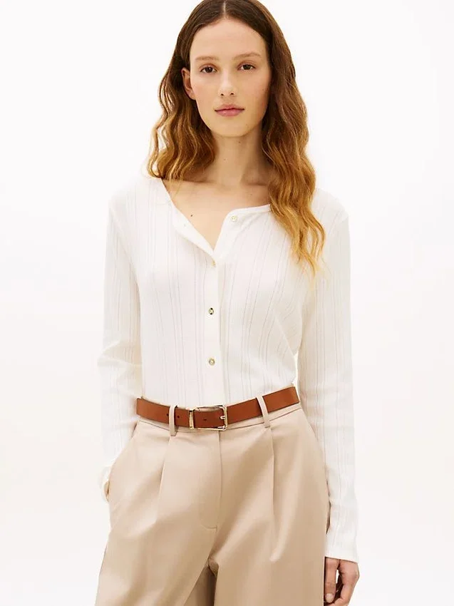 Pointelle T-Shirt Cardigan Pointelle T-Shirt Cardigan