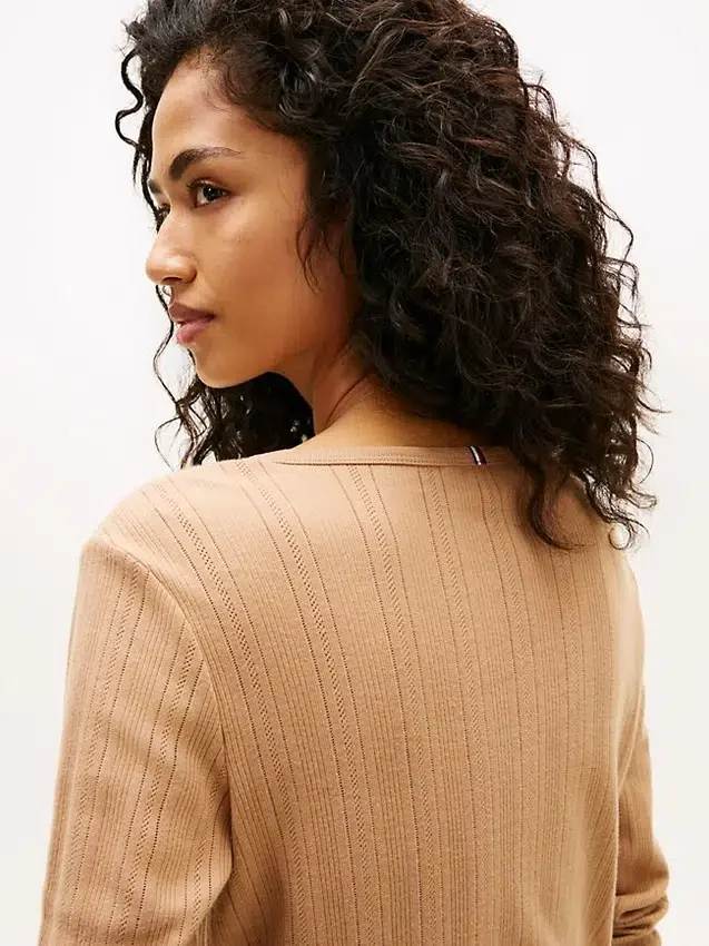 Pointelle T-Shirt Cardigan Pointelle T-Shirt Cardigan