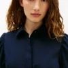 Puff-Sleeve Belted Shirtdress Puff-Sleeve Belted Shirtdress