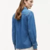 Puff-Sleeve Chambray Shirt Puff-Sleeve Chambray Shirt