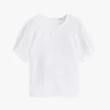 Puff-Sleeve Embroidered Eyelet Top