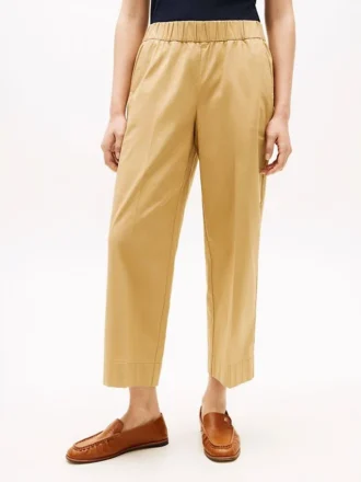 Pull-On Wide-Leg Ankle Pant