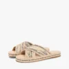 Raffia Espadrille Slide Sandal