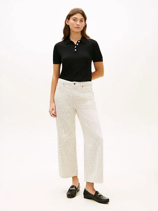 Railroad Stripe High-Rise Wide Leg Jean Railroad Stripe High-Rise Wide Leg Jean