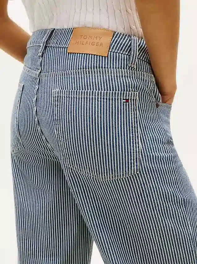 Railroad Stripe High-Rise Wide Leg Jean Railroad Stripe High-Rise Wide Leg Jean