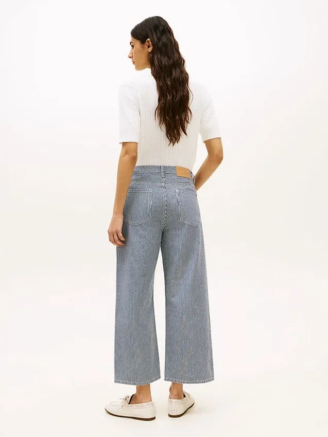 Railroad Stripe High-Rise Wide Leg Jean Railroad Stripe High-Rise Wide Leg Jean