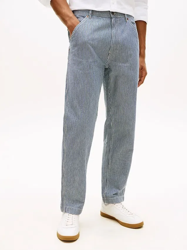 Railroad Stripe Loose Straight Jean Railroad Stripe Loose Straight Jean