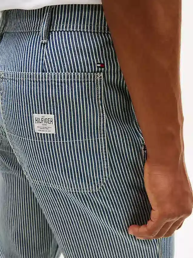 Railroad Stripe Loose Straight Jean Railroad Stripe Loose Straight Jean