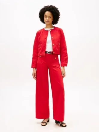 Raw Hem High-Rise Wide Leg Jean