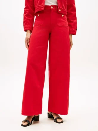 Raw Hem High-Rise Wide Leg Jean