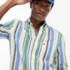 Regular Bold Stripe Linen-Blend Shirt