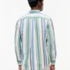Regular Bold Stripe Linen-Blend Shirt