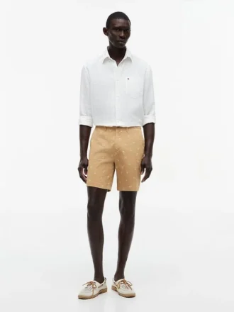 Regular Fit 7″ Anchor Print Short