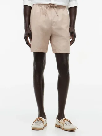 Regular Fit 7″ Cotton-Linen Blend Short