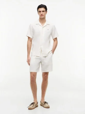 Regular Fit 8″ Linen-Blend Short