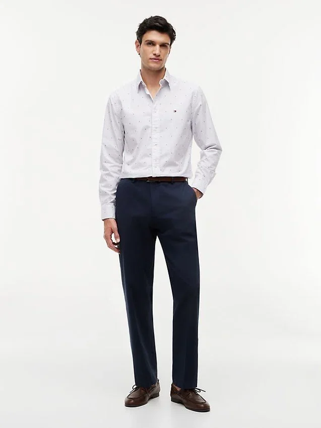 Regular Fit Allover Dot Fil Coupe Shirt Regular Fit Allover Dot Fil Coupe Shirt