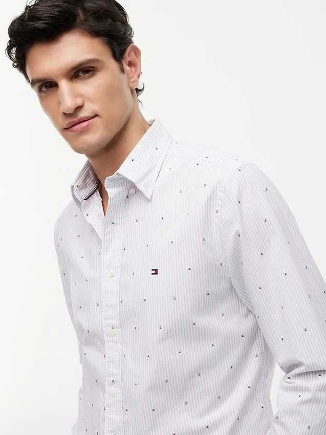 Regular Fit Allover Dot Fil Coupe Shirt Regular Fit Allover Dot Fil Coupe Shirt