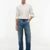Regular Fit Band Collar Linen Shirt Regular Fit Band Collar Linen Shirt