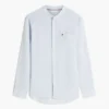 Regular Fit Band Collar Linen Shirt Regular Fit Band Collar Linen Shirt