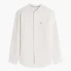 Regular Fit Band Collar Linen Shirt Regular Fit Band Collar Linen Shirt