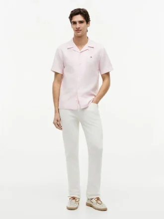Regular Fit Cotton-Linen Camp Shirt