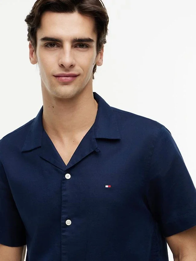 Regular Fit Cotton-Linen Camp Shirt Regular Fit Cotton-Linen Camp Shirt
