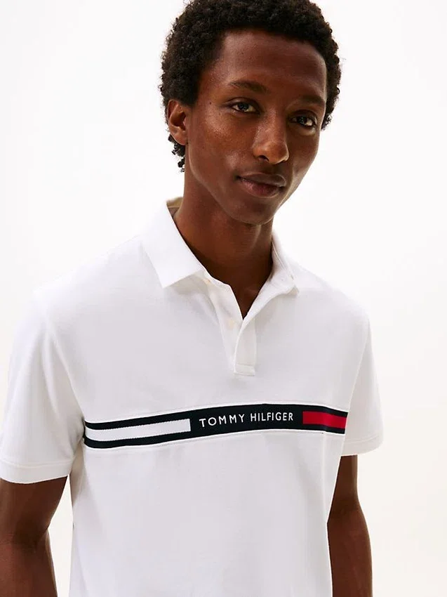 Regular Fit Embroidered Stripe Polo Regular Fit Embroidered Stripe Polo
