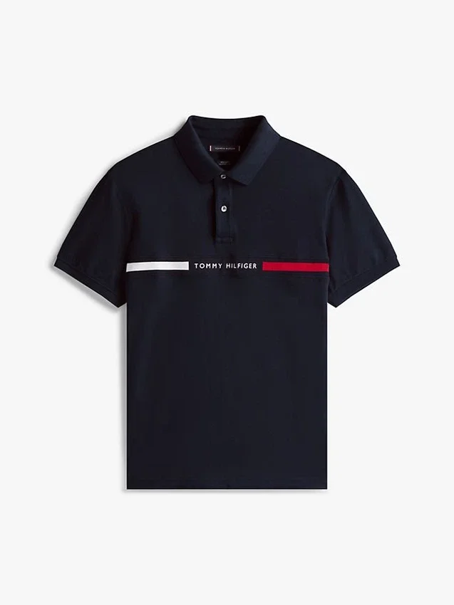 Regular Fit Embroidered Stripe Polo Regular Fit Embroidered Stripe Polo