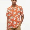 Regular Fit Floral Linen-Blend Camp Shirt Regular Fit Floral Linen-Blend Camp Shirt