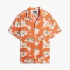 Regular Fit Floral Linen-Blend Camp Shirt Regular Fit Floral Linen-Blend Camp Shirt