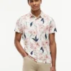 Regular Fit Floral Print Jersey Polo Regular Fit Floral Print Jersey Polo