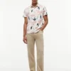 Regular Fit Floral Print Jersey Polo Regular Fit Floral Print Jersey Polo
