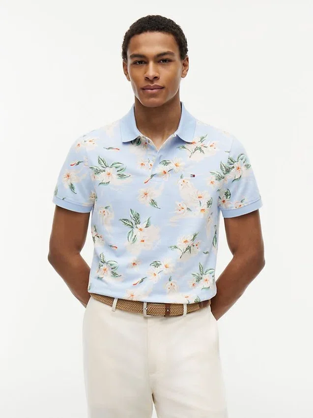 Regular Fit Floral Print Polo Regular Fit Floral Print Polo