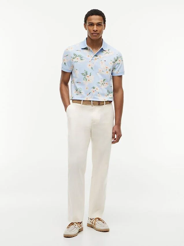 Regular Fit Floral Print Polo Regular Fit Floral Print Polo