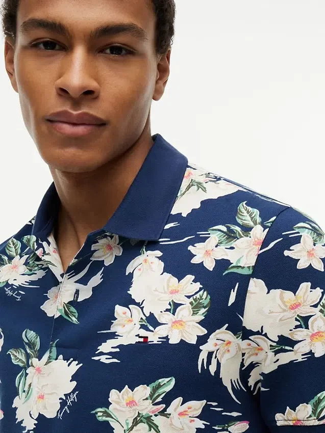 Regular Fit Floral Print Polo Regular Fit Floral Print Polo