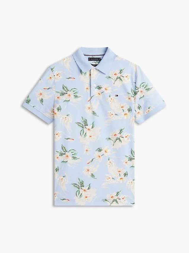 Regular Fit Floral Print Polo Regular Fit Floral Print Polo